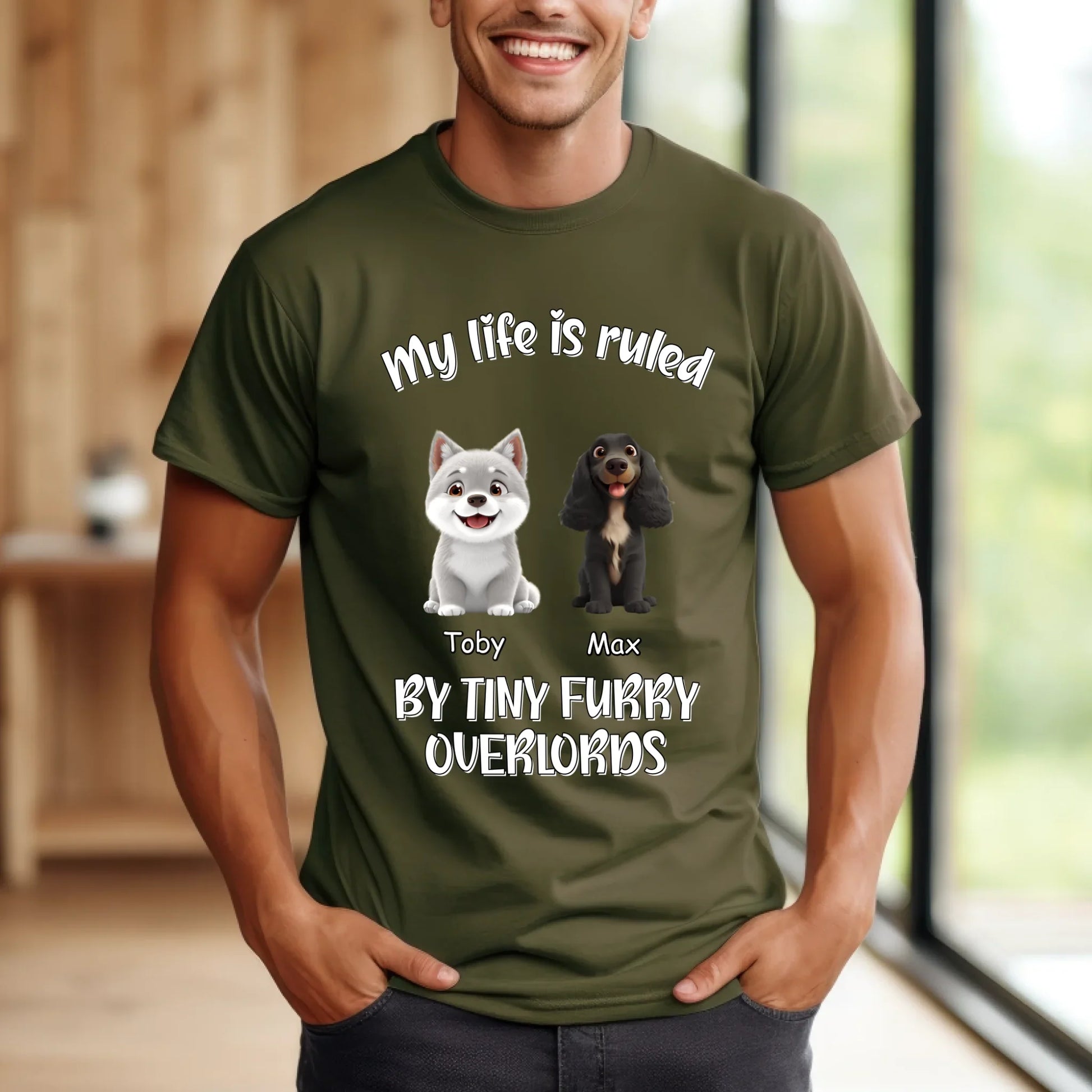 Custom Dog Shirt – “My Life Is Ruled” Personalized Pet & Name Tee Hoodie, Sweatshirt | InkThreadWorks.com (Image 5)