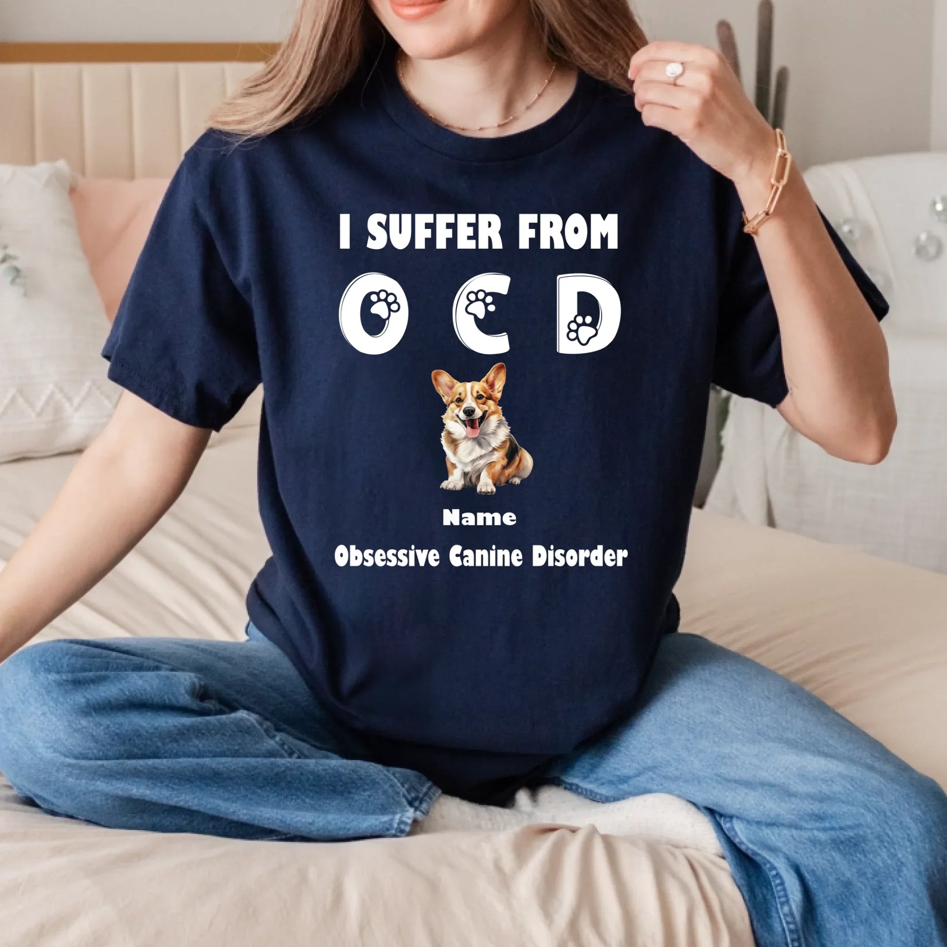 Custom Dog Shirt – “I Suffer From OCD” Personalized Pet & Name Tee Hoodie, Sweatshirt | InkThreadWorks.com (Image 4)
