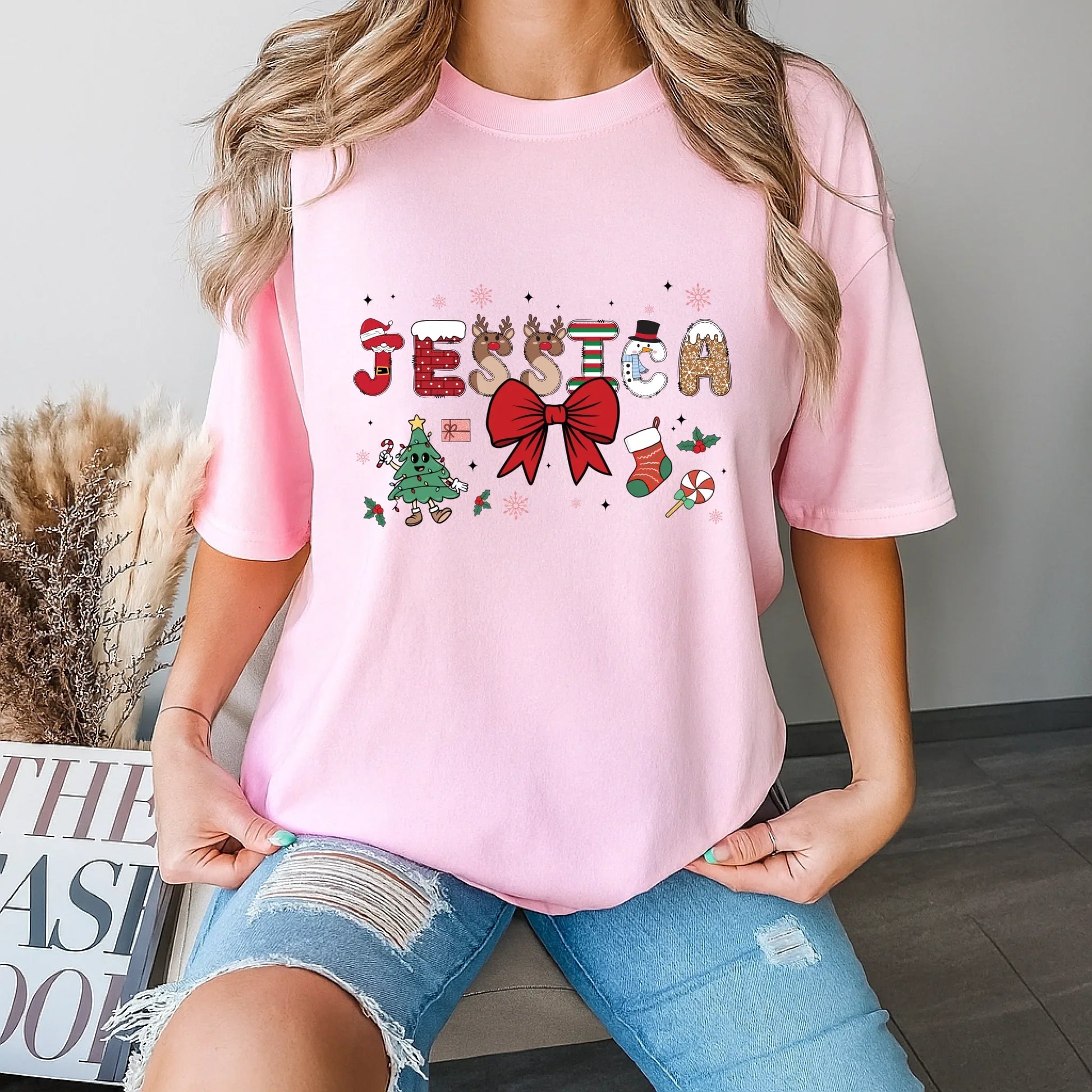 Personalized Christmas Name Sweatshirt – Custom Holiday Sweater with Your Name T-Shirts, Hoodie (Image 4)