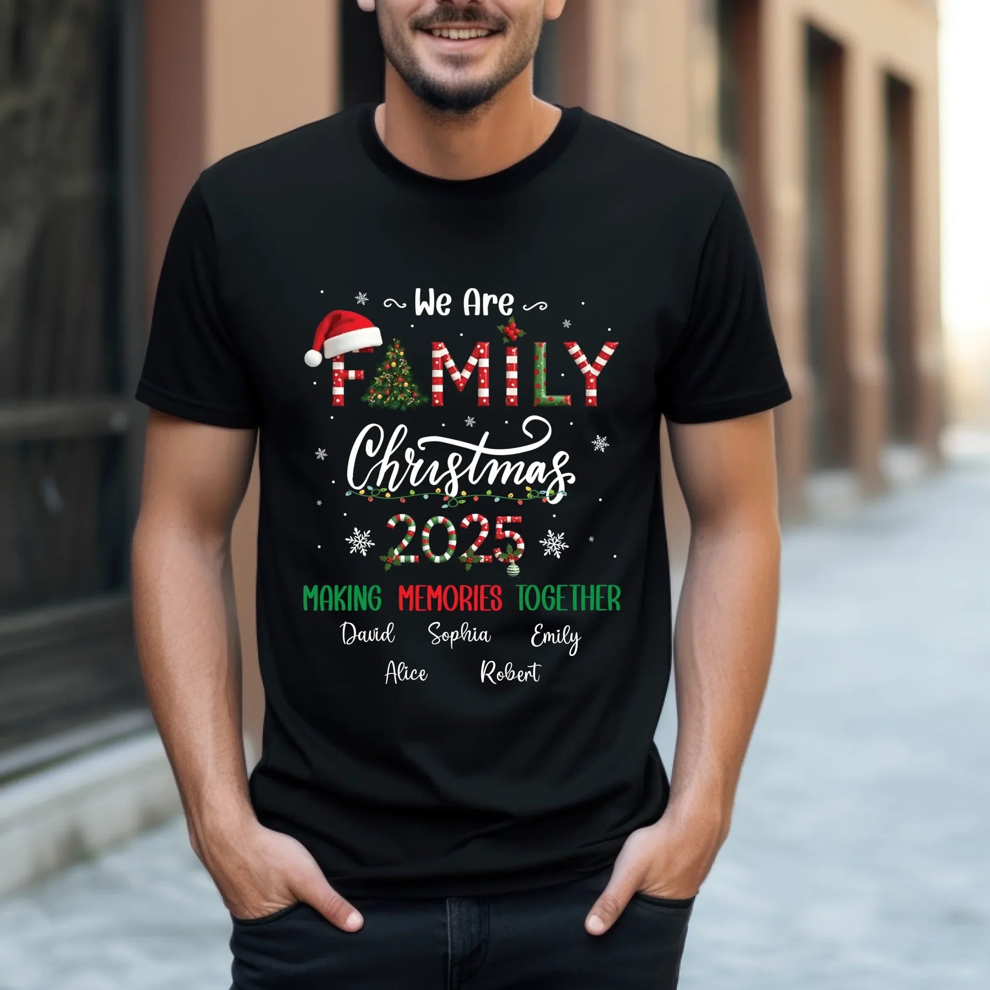 Personalized Family Christmas Sweatshirt 2025 – Custom Family Names, Matching Holiday Sweater T-Shirts, Hoodie (Image 2)