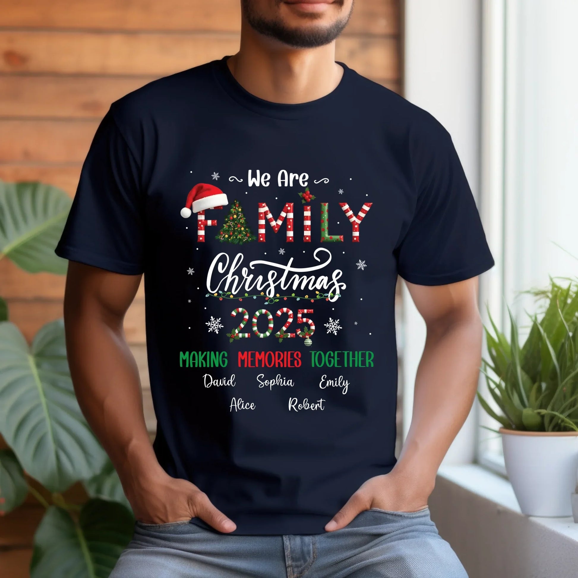 Personalized Family Christmas Sweatshirt 2025 – Custom Family Names, Matching Holiday Sweater T-Shirts, Hoodie (Image 3)