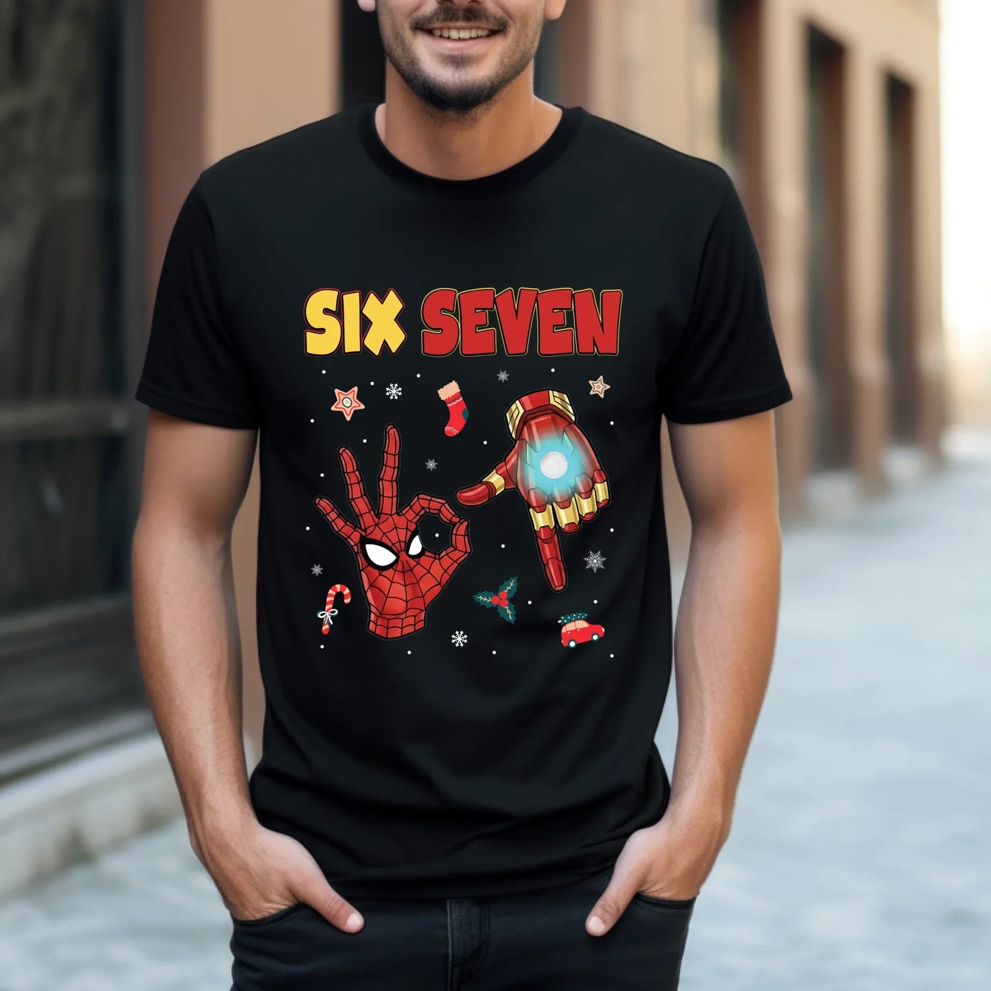 “Six Seven Superhero Edition” T-Shirt & Sweater – Fun Christmas Graphic Outfit for Fans Hoodie, Sweatshirt (Image 2)