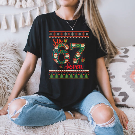 “Six Seven” Christmas Edition T-Shirt & Sweater – Funny Santa Holiday Outfit Hoodie, Sweatshirt (Image 1)