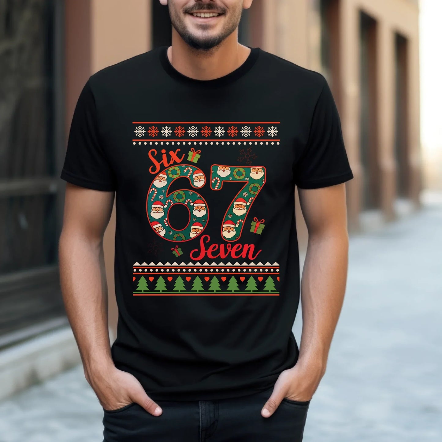 “Six Seven” Christmas Edition T-Shirt & Sweater – Funny Santa Holiday Outfit Hoodie, Sweatshirt (Image 2)