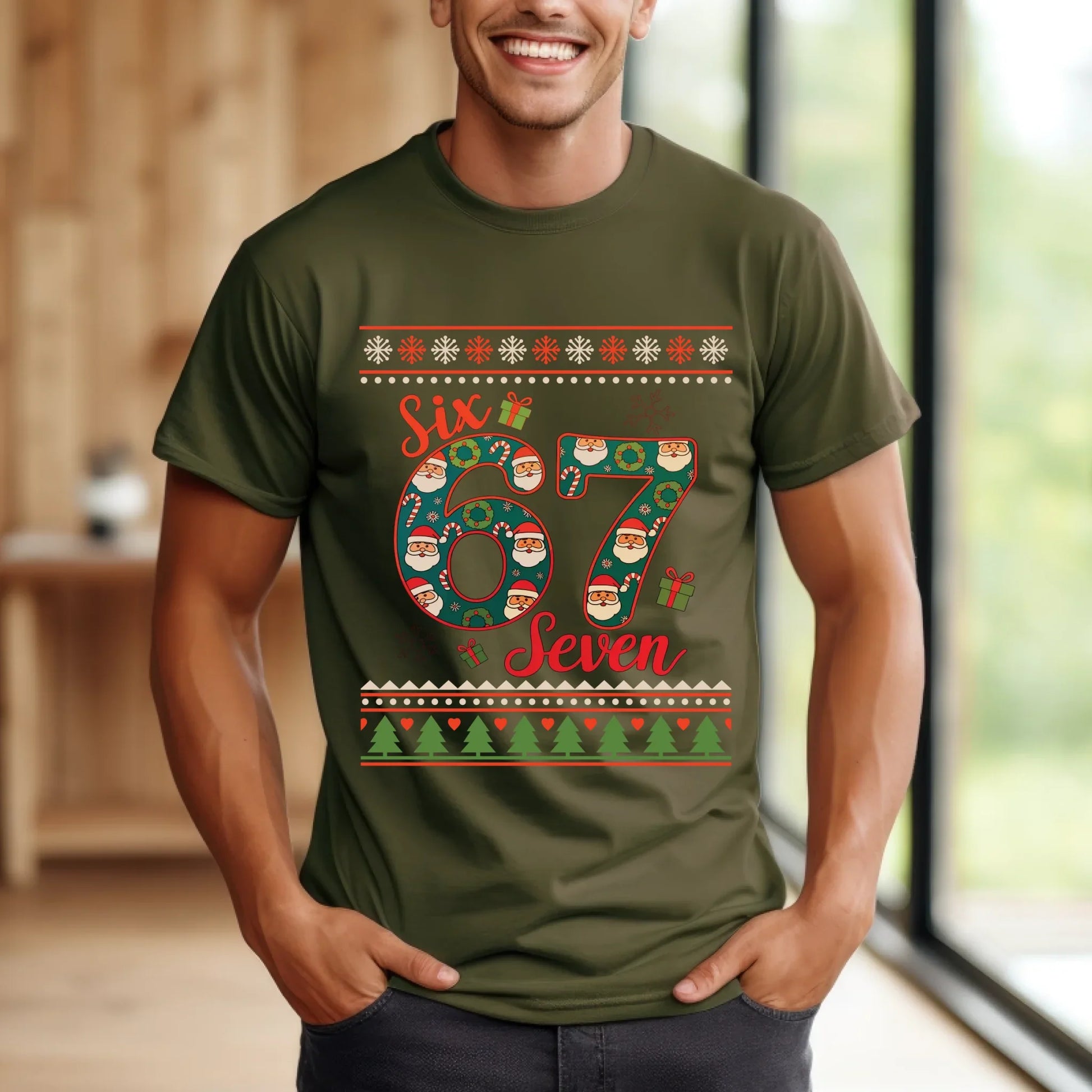 “Six Seven” Christmas Edition T-Shirt & Sweater – Funny Santa Holiday Outfit Hoodie, Sweatshirt (Image 5)