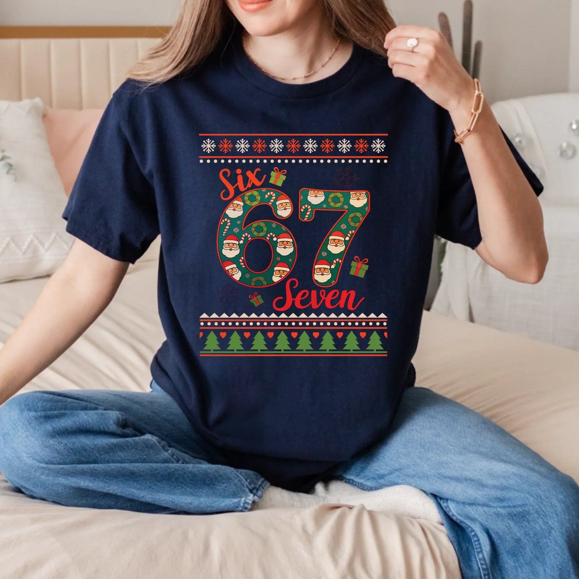 “Six Seven” Christmas Edition T-Shirt & Sweater – Funny Santa Holiday Outfit Hoodie, Sweatshirt (Image 4)