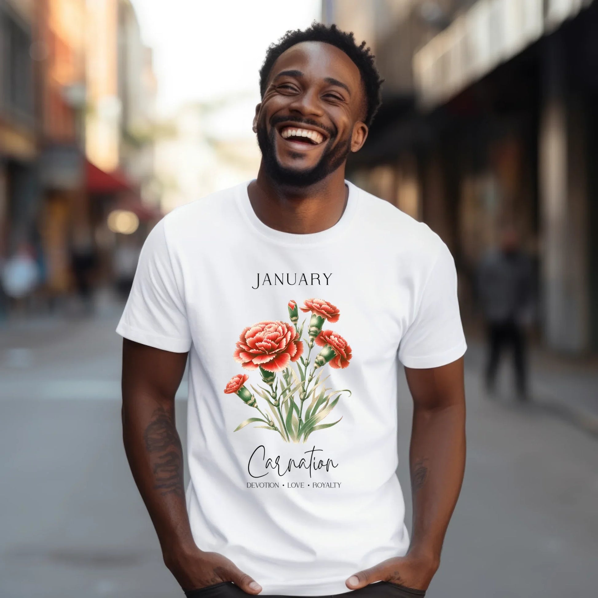 “Birth Month Flower Edition” T-Shirt & Sweater – Custom Birth Flower by Month Hoodie, Sweatshirt (Image 2)