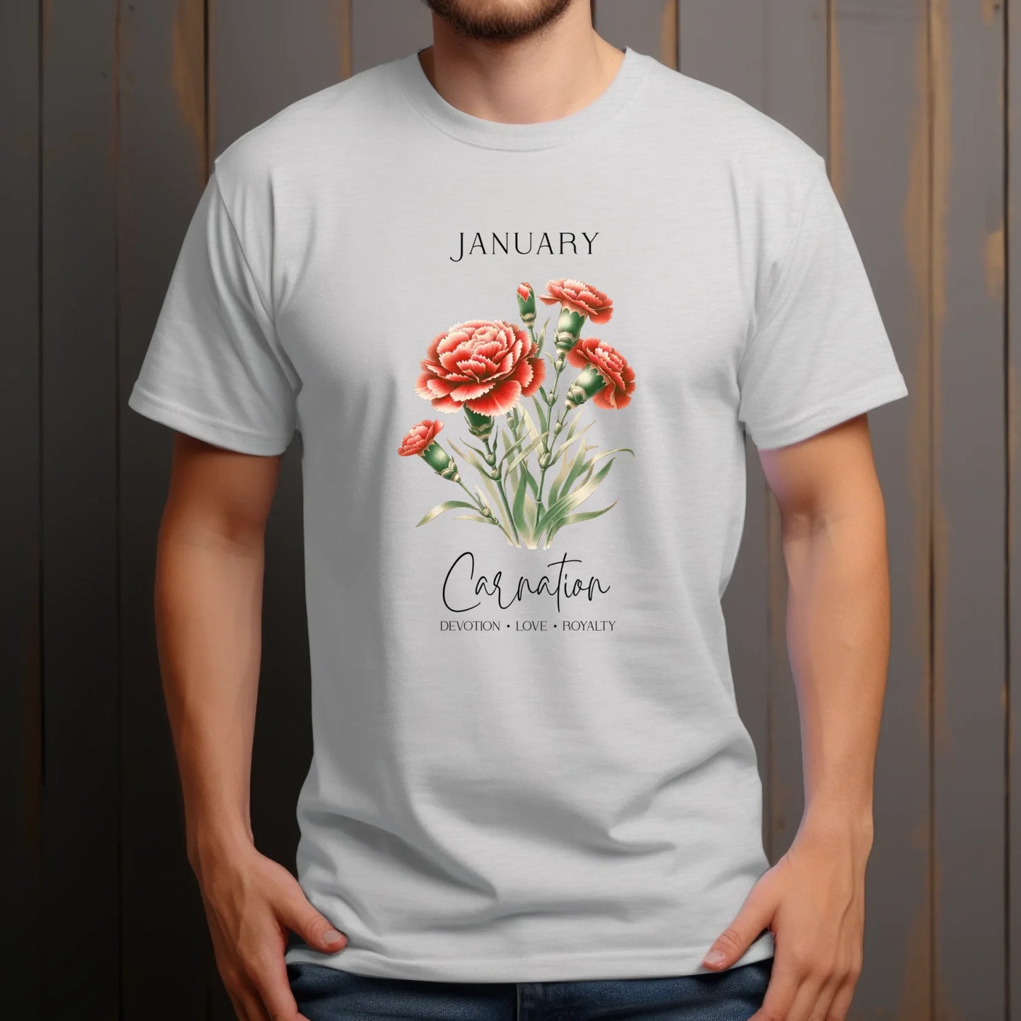 “Birth Month Flower Edition” T-Shirt & Sweater – Custom Birth Flower by Month Hoodie, Sweatshirt (Image 4)