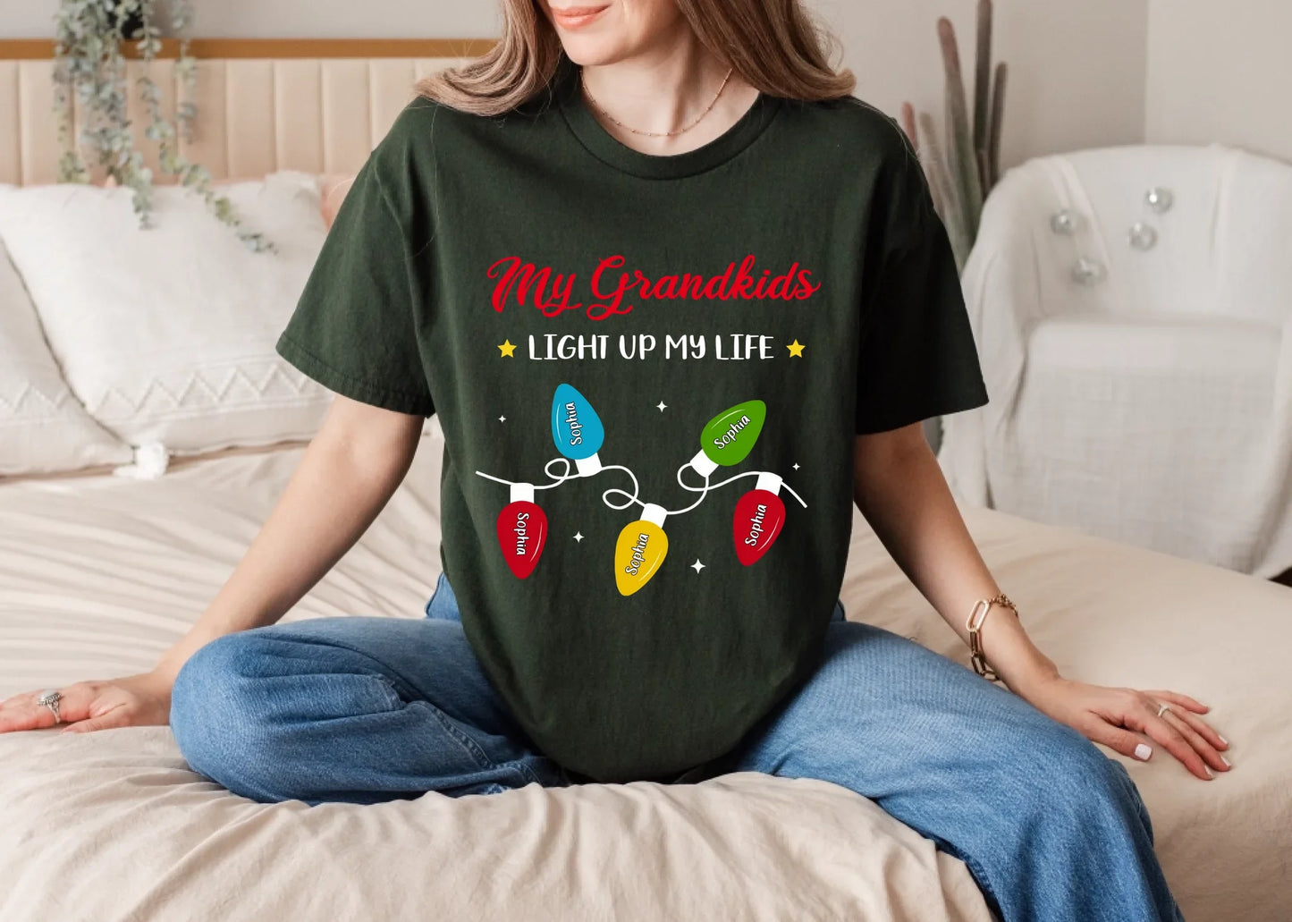 The Light Of Grandma Life - Personalized Custom Shirt test Hoodie, Sweatshirt | InkThreadWorks.com (Image 4)