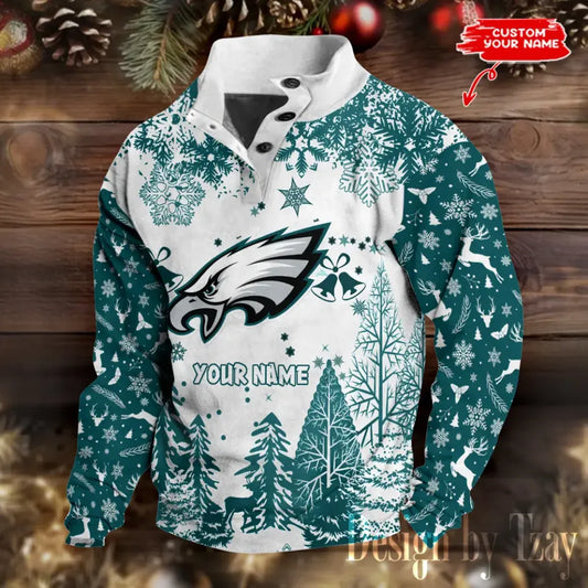 Philadelphia Christmas Double Stand Collar Sport Sweatshirt