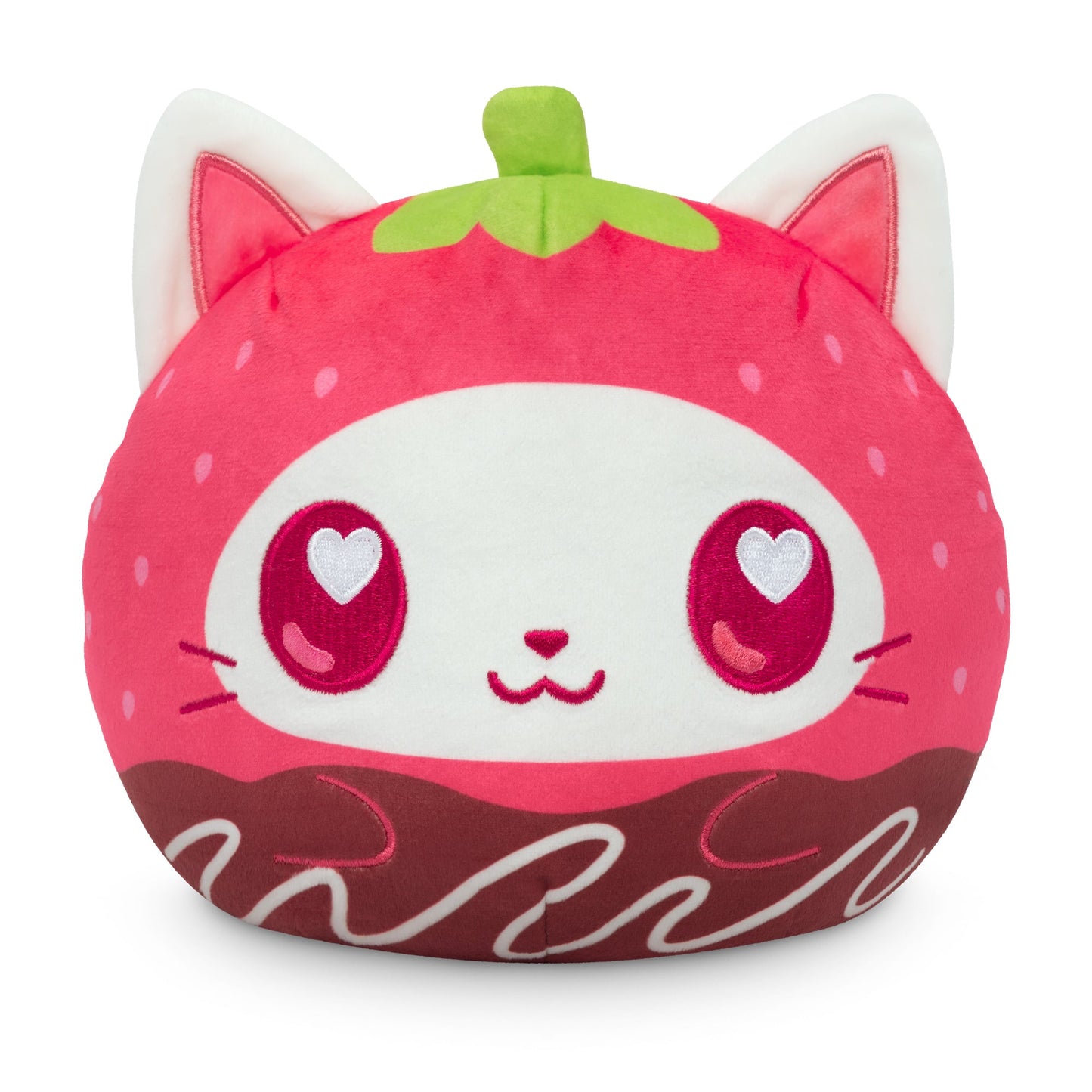 Chocolate Strawberry Cat 6" Reversible Plushie