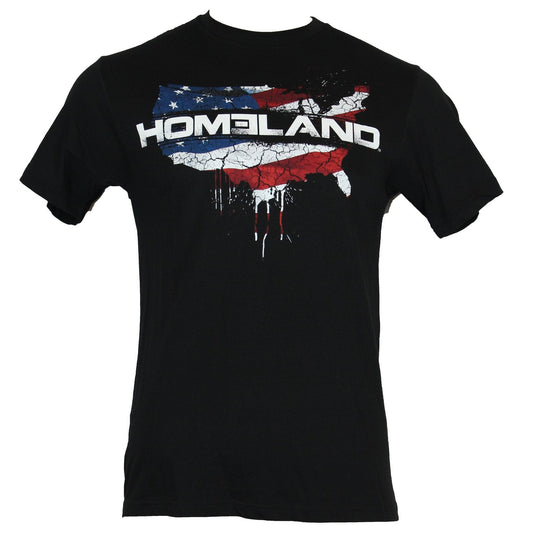 Homeland Mens T-Shirt -Dripping American Flag USA Logo Image