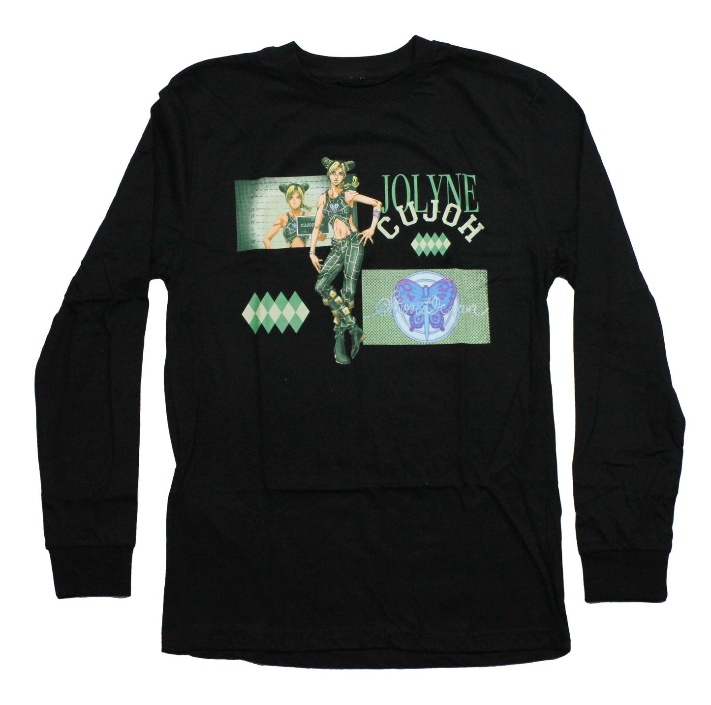 Jojo's Bizarre Adventure Mens Long Sleeve T-Shirt -Jolyne Cujoh Mug Shot