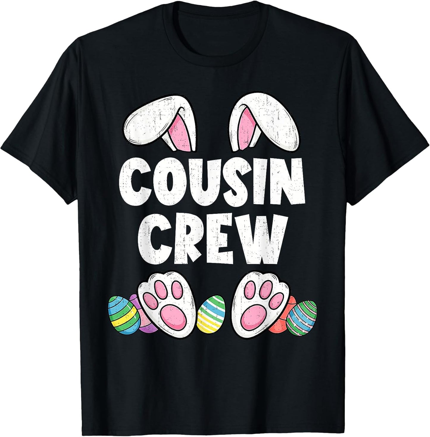 Cousin Crew Easter Bunny Family Matching Funny Happy Easter T-Shirt