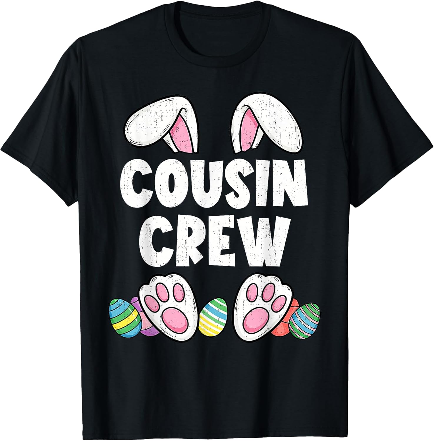 Cousin Crew Easter Bunny Family Matching Funny Happy Easter T-Shirt