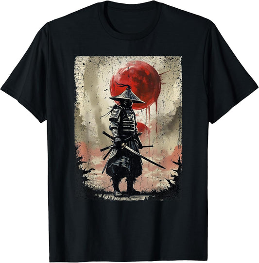 Japanese Art Samurai Vintage Fighter Retro T-Shirt
