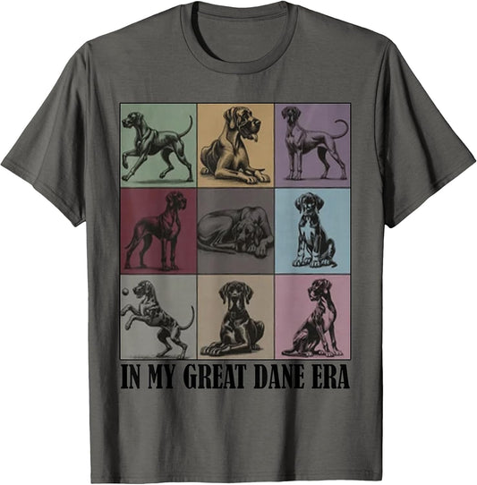 Funny Great Dane Quote in My Great Dane Era Dog Cool Dog Mom T-Shirt