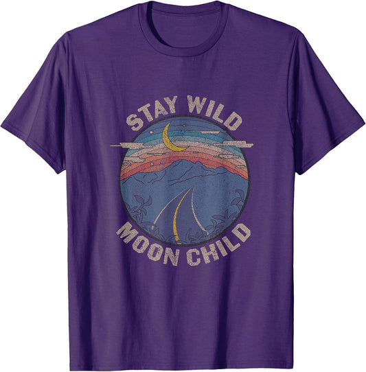 Distressed 70’s Stay Wild Moon Child