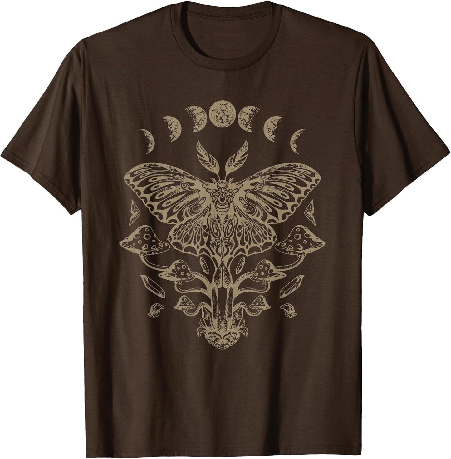 Butterfly Grunge Fairycore Aesthetic Luna Moth Mushrooms Y2K T-Shirt Small