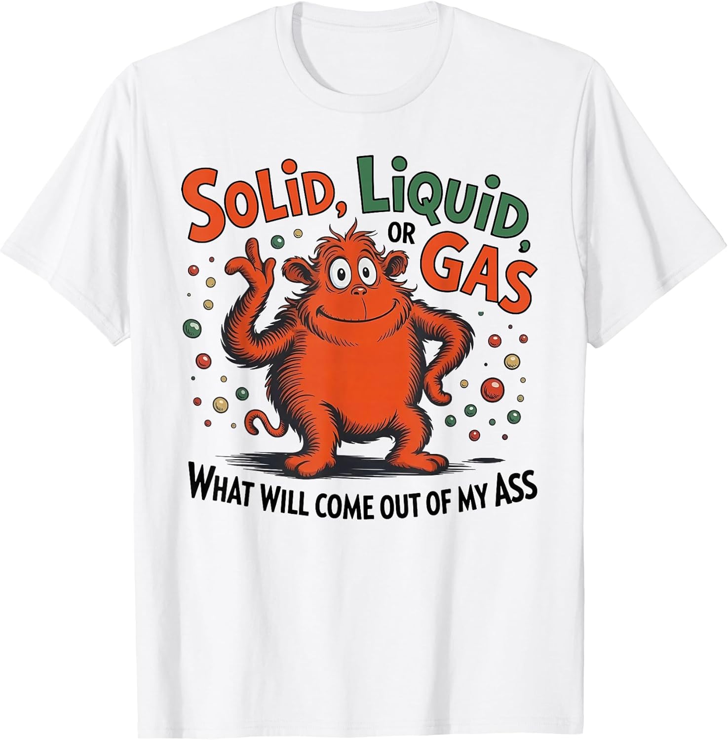 Solid Liquid Or Gas Funny Cat Physics Science T-Shirt