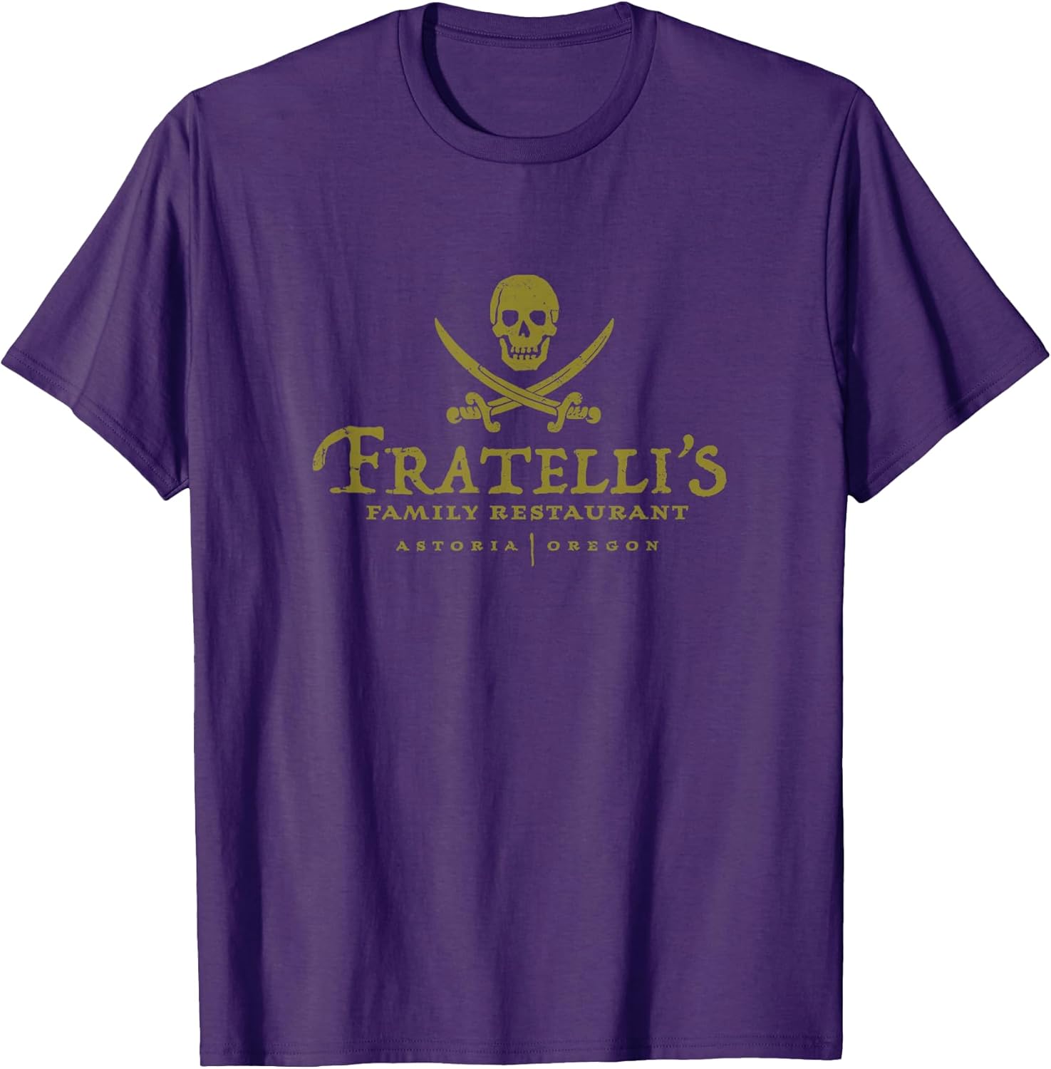 Vintage Fratelli's Family Restaurant 80s Movies Skull T-Shirt