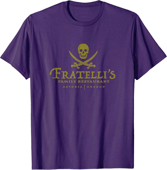 Vintage Fratelli's Family Restaurant 80s Movies Skull T-Shirt