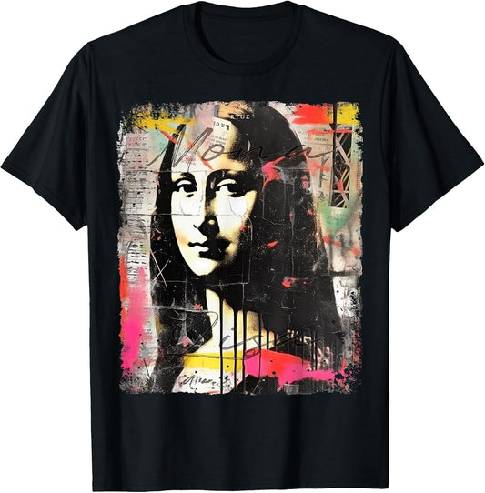 Mona Lisa Aesthetic Clothes Vintage Y2K Streetwear Women Men T-Shirt