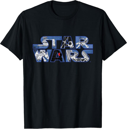 Logo Millennium Falcon and Death Star T-Shirt