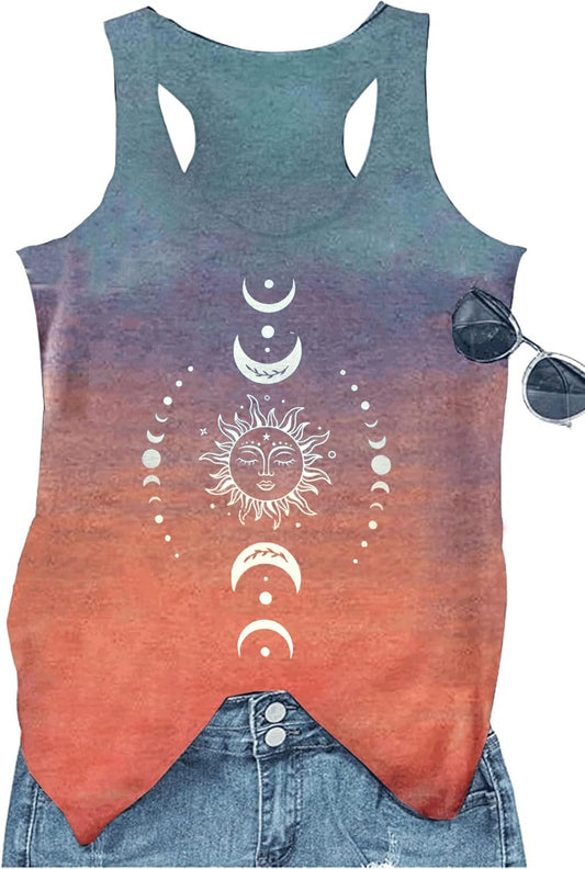 Womens Tank Tops Summer Racerback Graphic Tanks Beach Vacation Tops Loose Running Athletic Sleeveless Shirt Cami 2026