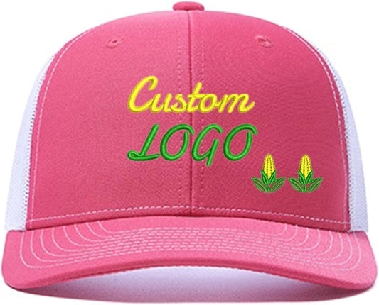 Custom Trucker Hat, Embroidered Your Own Logo/Text, Mesh Baseball Cap with Adjustable Snapback for Men Women