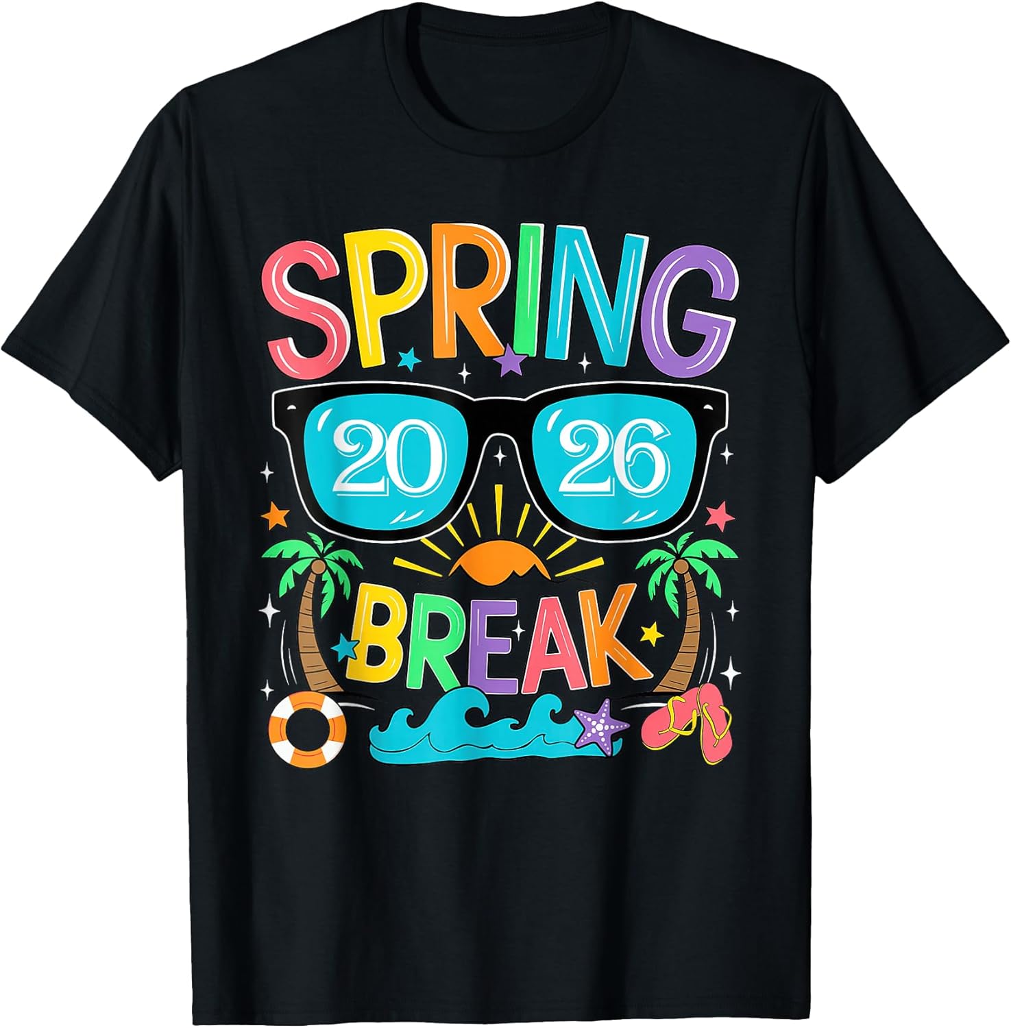 Aesthetic Spring Break 2026 Family Vacation Squad Graphic T-Shirt