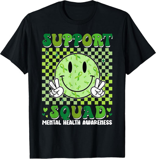 Motivational Support Squad Warrior Mental Health Awareness T-Shirt