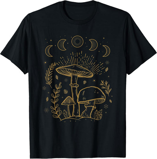 Goblincore Aesthetic Dark Academia Cottagecore Mushroom Short Sleeve T-Shirt