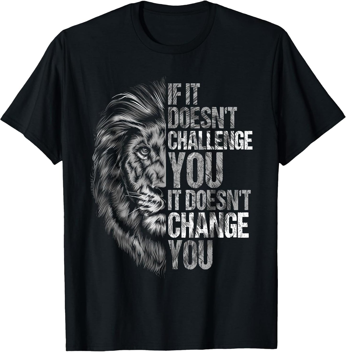 Motivational Training and Fitness Quotes Lion Mindset T-Shirt