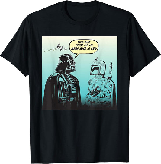 Funny Darth Vader and Boba Fett Comic T-Shirt