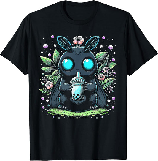 Cute Mothman Boba Tea Kawaii Bubble Tea T-Shirt