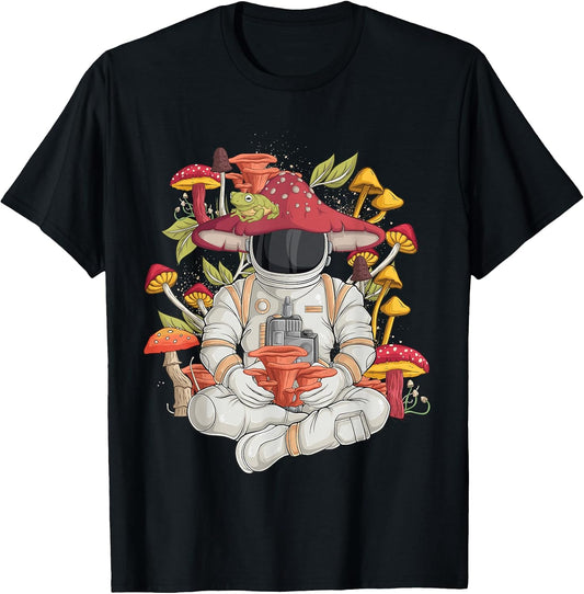 Astronaut Cottagecore Frog Aesthetic Men Women Graphic T-Shirt Small