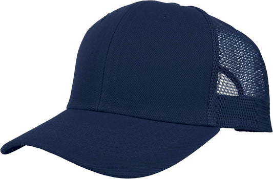 Mesh Trucker Baseball Cap Snapback Hat Structured Front Panel