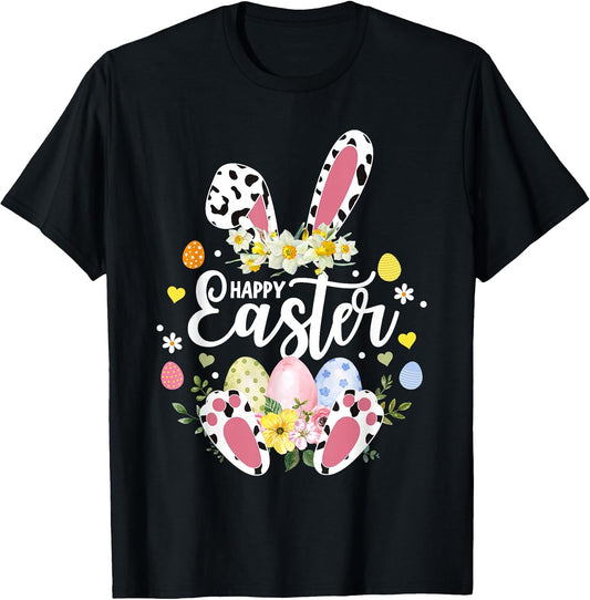 Happy Easter Bunny Leopard Easter Egg Hunt Squad Easter 2026 T-Shirt