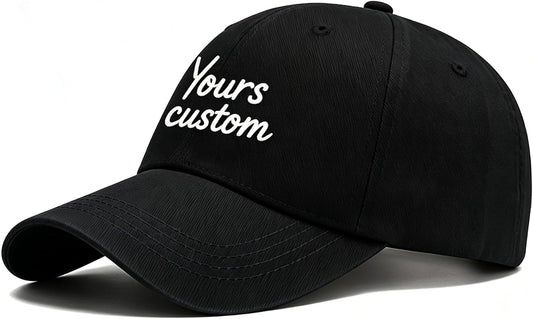 Custom Hat with Embroidered Name Text,Customizable Baseball Cap for Men Women,Personalized Hat Kids Adults Adjustable Buckle