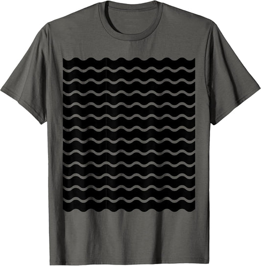 Minimalist Black and White Wavy Lines Pattern