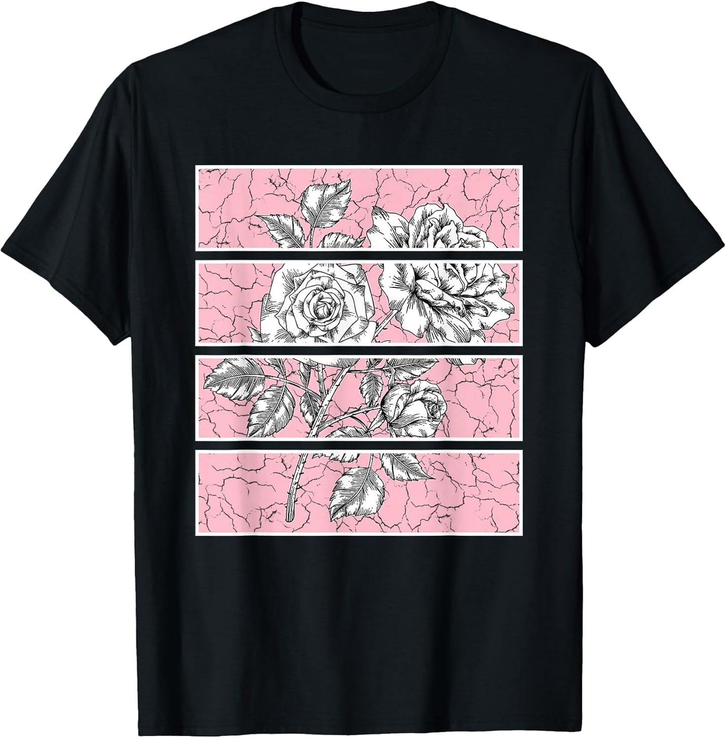 Goth Punk Fairycore Roses Pink Grunge Aesthetic Men Women T-Shirt