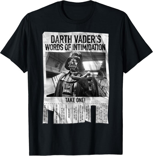Darth Vader's Words Of Intimidation Poster T-Shirt
