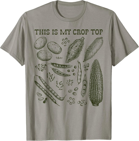Funny Gardening Pun Vegetable Art T-Shirt