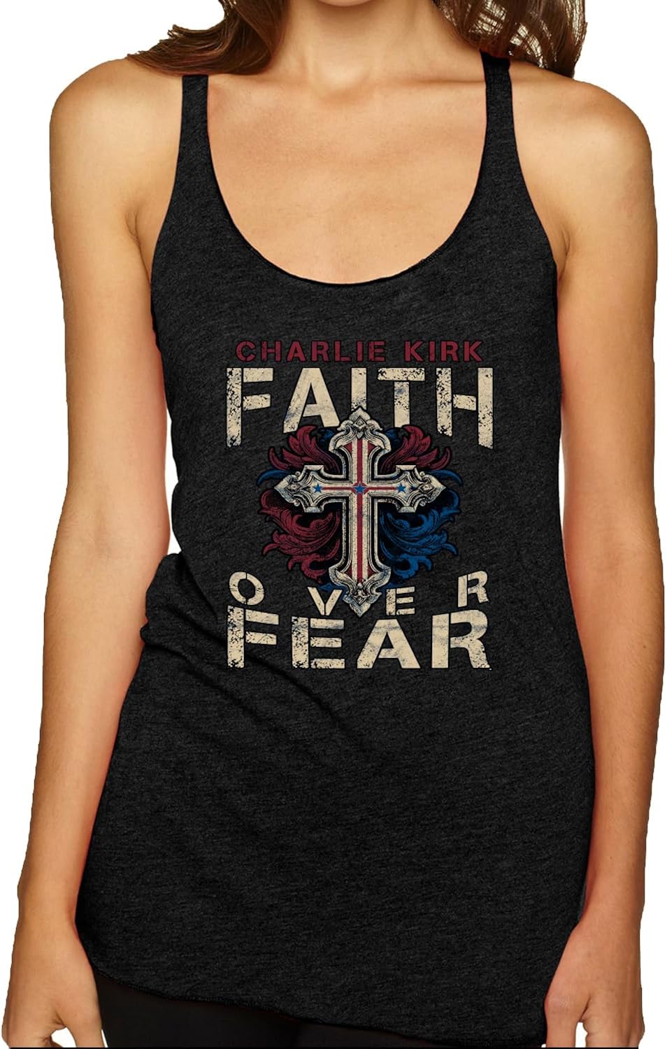 Charlie Christian Faith, Religious Political Activist, Rest in Peace Design Tri-Blend Racerback Tank Top