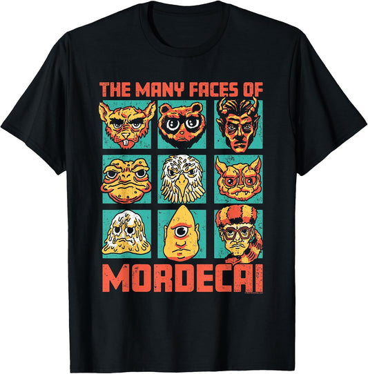 DCC Many Faces of Mordecai Grid Funny Gamer Series Book T-Shirt