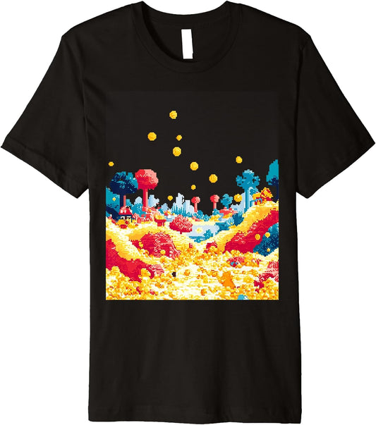 Retro Pixel Art Video Game Design Premium T-Shirt
