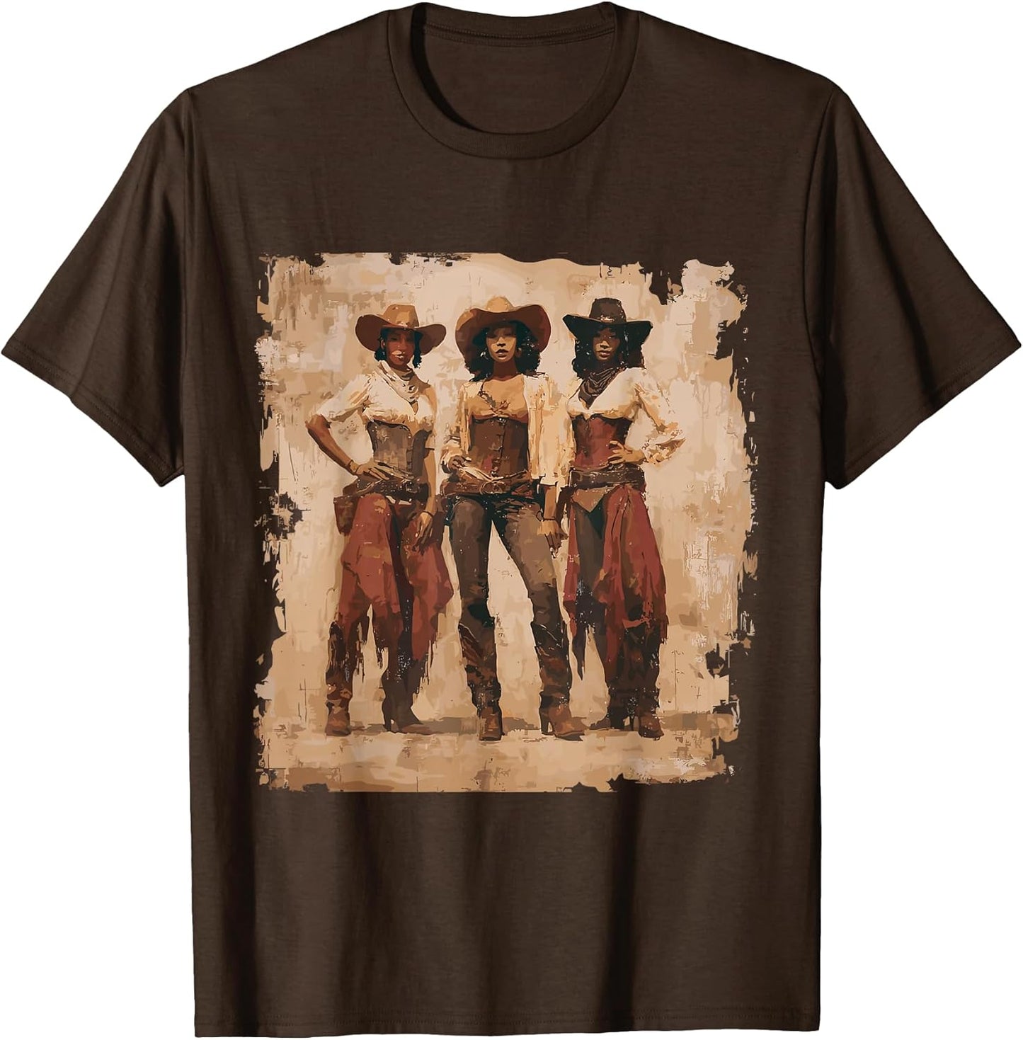 Vintage Black African American Cowgirl Western Country Rodeo T-Shirt