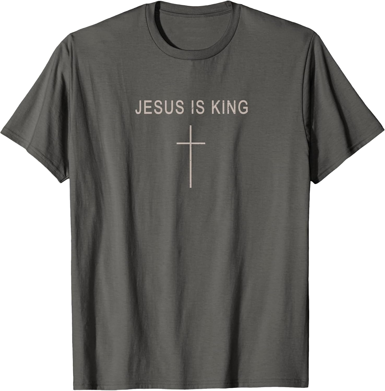 Cross Jesus is King Minimalist Christian Boy Toddler God Mom T-Shirt