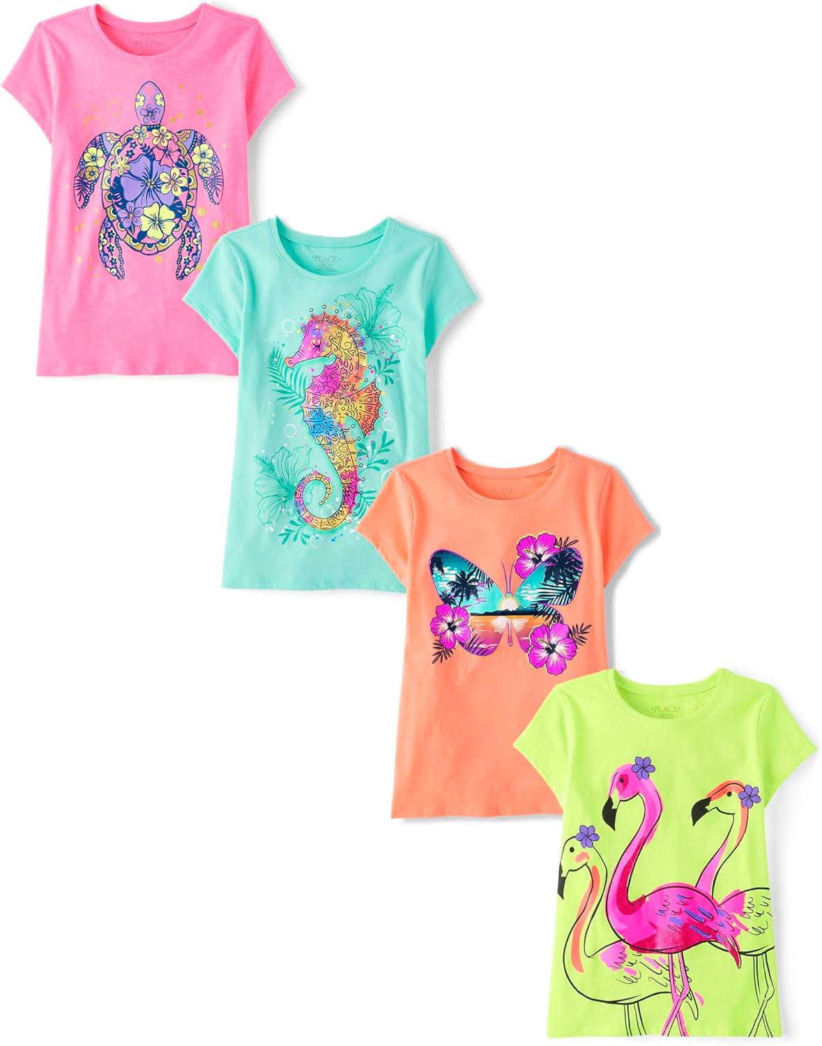 Girls' Trends,Icons Short Sleeve Graphic T-Shirts,4 Pack